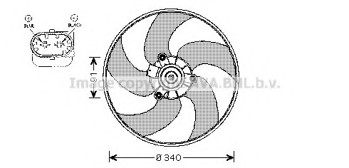 Ventilator, radiator PE7522 AVA QUALITY COOLING - Gmv (electroventilator )