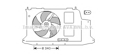Ventilator, radiator PE7532 AVA QUALITY COOLING - Gmv (electroventilator )