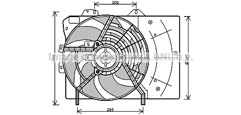 Ventilator, radiator PE7539 AVA QUALITY COOLING - Ventilator radiator