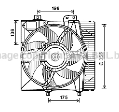 Ventilator, radiator PE7550 AVA QUALITY COOLING - Ventilator radiator