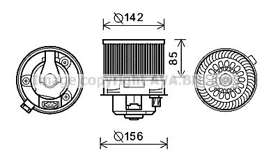 Electromotor, ventilatie interioara PE8371 AVA QUALITY COOLING - Motor ventilator/piese Electromotor, ventilatie interioara PE8371 AVA QUALITY COOLING - Motor ventilator/piese
