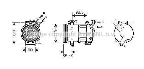 Compresor, climatizare PEK316 AVA QUALITY COOLING - Compresor/piese Compresor, climatizare PEK316 AVA QUALITY COOLING - Compresor/piese