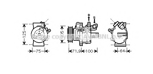 Compresor, climatizare PEK317 AVA QUALITY COOLING - Compresor/piese Compresor, climatizare PEK317 AVA QUALITY COOLING - Compresor/piese