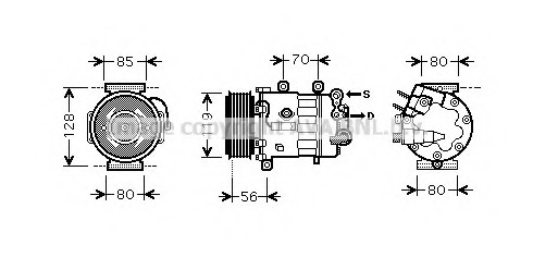 Compresor, climatizare PEK322 AVA QUALITY COOLING - Compresor/piese Compresor, climatizare PEK322 AVA QUALITY COOLING - Compresor/piese