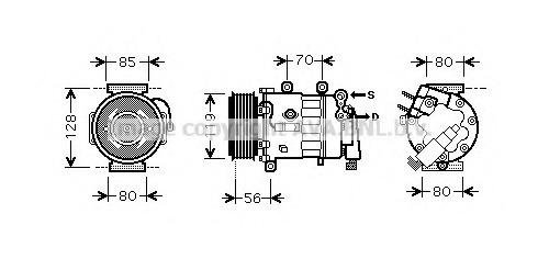 Compresor, climatizare PEK324 AVA QUALITY COOLING - Compresor/piese Compresor, climatizare PEK324 AVA QUALITY COOLING - Compresor/piese