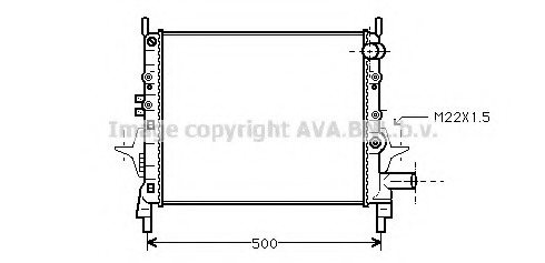 Radiator, racire motor RT2206 AVA QUALITY COOLING - Radiator apa/piese Radiator, racire motor RT2206 AVA QUALITY COOLING - Radiator apa/piese