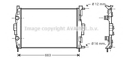 Radiator, racire motor RT2307 AVA QUALITY COOLING - Radiator apa/piese Radiator, racire motor RT2307 AVA QUALITY COOLING - Radiator apa/piese