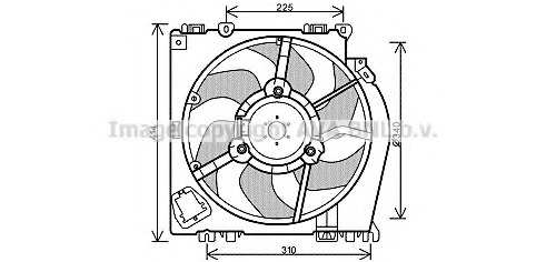 Ventilator, radiator RT7542 AVA QUALITY COOLING - Gmv (electroventilator )