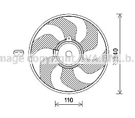Ventilator, radiator RT7567 AVA QUALITY COOLING - Gmv (electroventilator )