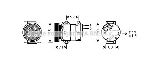 Compresor, climatizare RTK103 AVA QUALITY COOLING - Compresor/piese Compresor, climatizare RTK103 AVA QUALITY COOLING - Compresor/piese