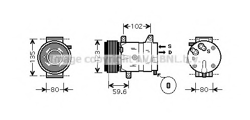 Compresor, climatizare RTK345 AVA QUALITY COOLING - Compresor/piese
