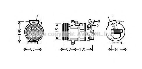 Compresor, climatizare RTK485 AVA QUALITY COOLING - Compresor/piese Compresor, climatizare RTK485 AVA QUALITY COOLING - Compresor/piese