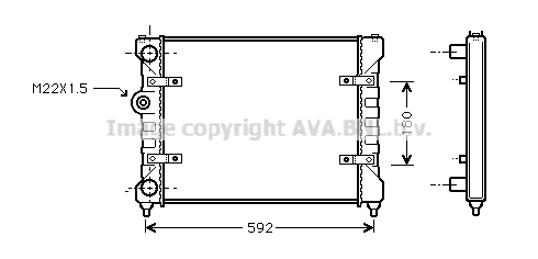 Radiator, racire motor ST2023 AVA QUALITY COOLING - Radiator apa/piese Radiator, racire motor ST2023 AVA QUALITY COOLING - Radiator apa/piese
