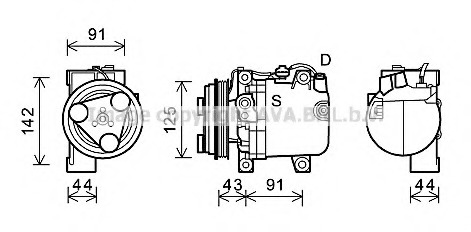 Compresor, climatizare SUK088 AVA QUALITY COOLING - Compresor/piese