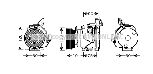 Compresor, climatizare TOK437 AVA QUALITY COOLING - Compresor/piese Compresor, climatizare TOK437 AVA QUALITY COOLING - Compresor/piese