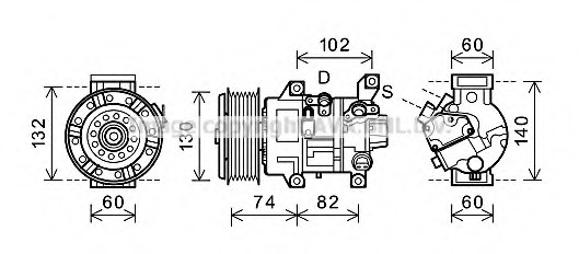 Compresor, climatizare TOK607 AVA QUALITY COOLING - Compresor/piese Compresor, climatizare TOK607 AVA QUALITY COOLING - Compresor/piese
