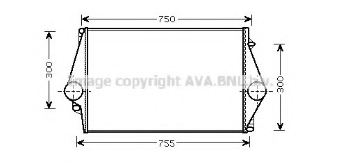 Intercooler, compresor VO4136 AVA QUALITY COOLING - Turbocompressor Intercooler, compresor VO4136 AVA QUALITY COOLING - Turbocompressor