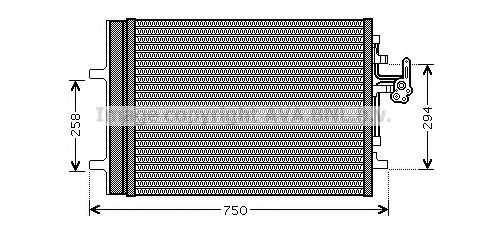 Condensator, climatizare VO5161 AVA QUALITY COOLING - Radiator clima Condensator, climatizare VO5161 AVA QUALITY COOLING - Radiator clima