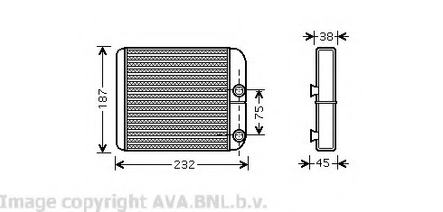Schimbator caldura, incalzire habitaclu VO6129 AVA QUALITY COOLING - Schimbator caldura Schimbator caldura, incalzire habitaclu VO6129 AVA QUALITY COOLING - Schimbator caldura