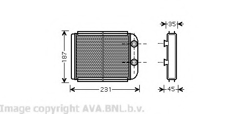 Schimbator caldura, incalzire habitaclu VO6132 AVA QUALITY COOLING - Schimbator caldura Schimbator caldura, incalzire habitaclu VO6132 AVA QUALITY COOLING - Schimbator caldura