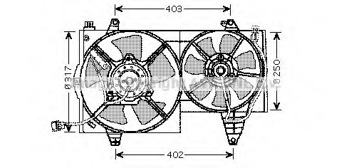 Ventilator, radiator VO7505 AVA QUALITY COOLING - Gmv (electroventilator ) Ventilator, radiator VO7505 AVA QUALITY COOLING - Gmv (electroventilator )