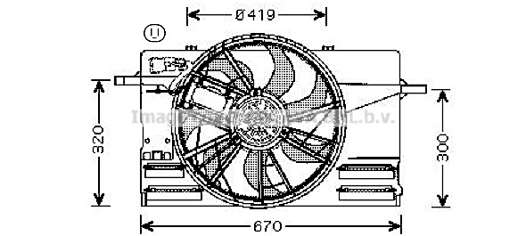 Ventilator, radiator VO7508 AVA QUALITY COOLING - Gmv (electroventilator ) Ventilator, radiator VO7508 AVA QUALITY COOLING - Gmv (electroventilator )
