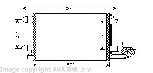 Condensator, climatizare VW5209 AVA QUALITY COOLING - Radiator clima Condensator, climatizare VW5209 AVA QUALITY COOLING - Radiator clima