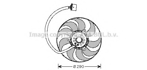 Ventilator, radiator VW7522 AVA QUALITY COOLING - Ventilator radiator