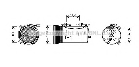 Compresor, climatizare VWAK172 AVA QUALITY COOLING - Compresor/piese Compresor, climatizare VWAK172 AVA QUALITY COOLING - Compresor/piese