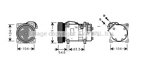 Compresor, climatizare VWK281 AVA QUALITY COOLING - Compresor/piese Compresor, climatizare VWK281 AVA QUALITY COOLING - Compresor/piese