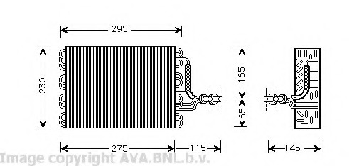 evaporator,aer conditionat VWV171 AVA QUALITY COOLING - Vaporizator