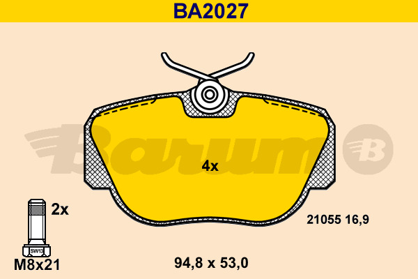 set placute frana,frana disc BA2027 BARUM - Frana disc set placute frana,frana disc BA2027 BARUM - Frana disc