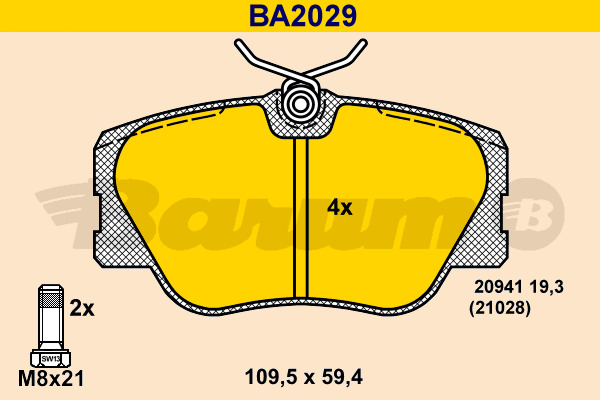 set placute frana,frana disc BA2029 BARUM - Frana disc set placute frana,frana disc BA2029 BARUM - Frana disc