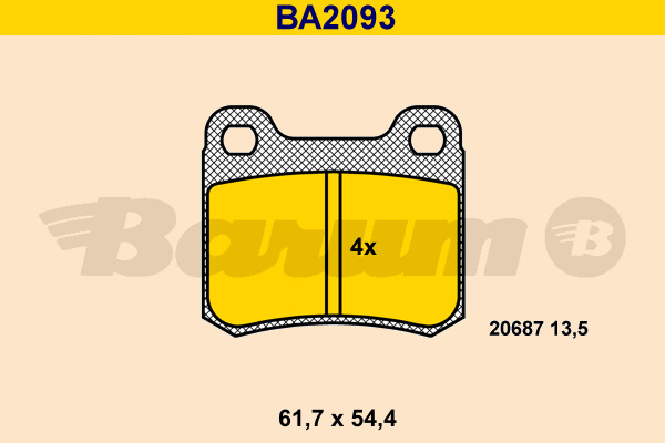 set placute frana,frana disc BA2093 BARUM - Frana disc set placute frana,frana disc BA2093 BARUM - Frana disc