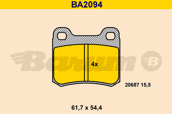 set placute frana,frana disc BA2094 BARUM - Frana disc set placute frana,frana disc BA2094 BARUM - Frana disc