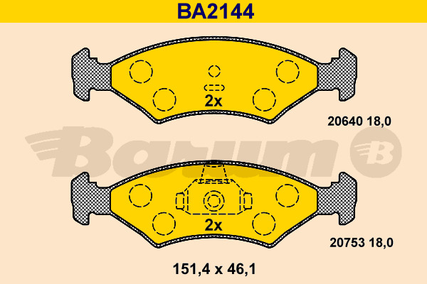set placute frana,frana disc BA2144 BARUM - Set placute frana set placute frana,frana disc BA2144 BARUM - Set placute frana