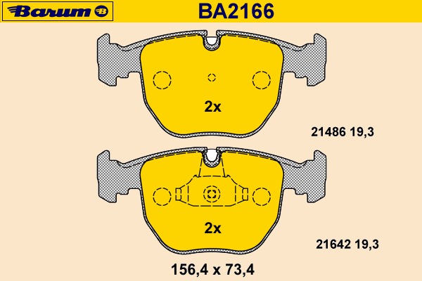 set placute frana,frana disc BA2166 BARUM - Frana disc