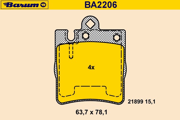set placute frana,frana disc BA2206 BARUM - Set placute frana set placute frana,frana disc BA2206 BARUM - Set placute frana
