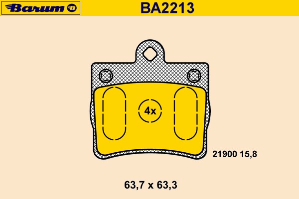 set placute frana,frana disc BA2213 BARUM - Set placute frana set placute frana,frana disc BA2213 BARUM - Set placute frana