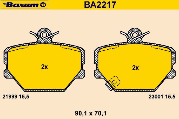 set placute frana,frana disc BA2217 BARUM - Frana disc