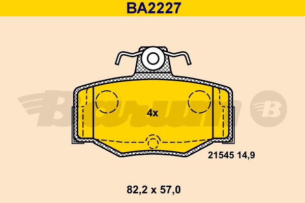 set placute frana,frana disc BA2227 BARUM - Frana disc set placute frana,frana disc BA2227 BARUM - Frana disc