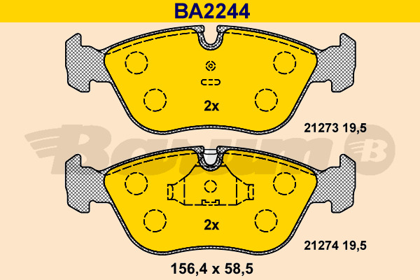 set placute frana,frana disc BA2244 BARUM - Frana disc set placute frana,frana disc BA2244 BARUM - Frana disc