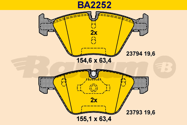 set placute frana,frana disc BA2252 BARUM - Frana disc