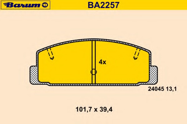set placute frana,frana disc BA2257 BARUM - Set placute frana set placute frana,frana disc BA2257 BARUM - Set placute frana