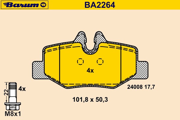 set placute frana,frana disc BA2264 BARUM - Frana disc set placute frana,frana disc BA2264 BARUM - Frana disc