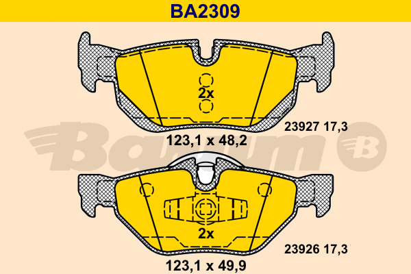 set placute frana,frana disc BA2309 BARUM - Frana disc set placute frana,frana disc BA2309 BARUM - Frana disc