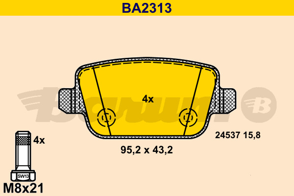 set placute frana,frana disc BA2313 BARUM - Frana disc set placute frana,frana disc BA2313 BARUM - Frana disc