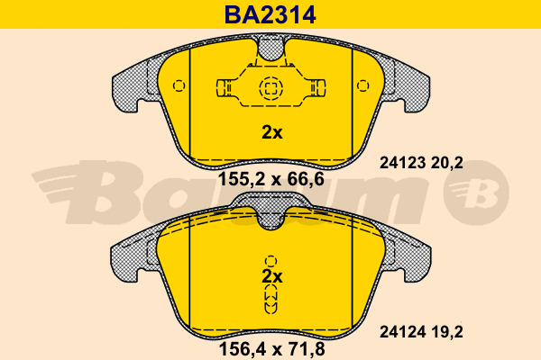 set placute frana,frana disc BA2314 BARUM - Frana disc set placute frana,frana disc BA2314 BARUM - Frana disc