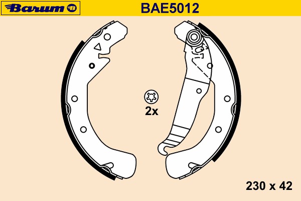 Set saboti frana BAE5012 BARUM - Frana tambur Set saboti frana BAE5012 BARUM - Frana tambur