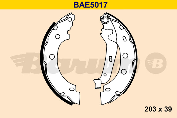 Set saboti frana BAE5017 BARUM - Material frictiune sabot frana/ sabot frana Set saboti frana BAE5017 BARUM - Material frictiune sabot frana/ sabot frana